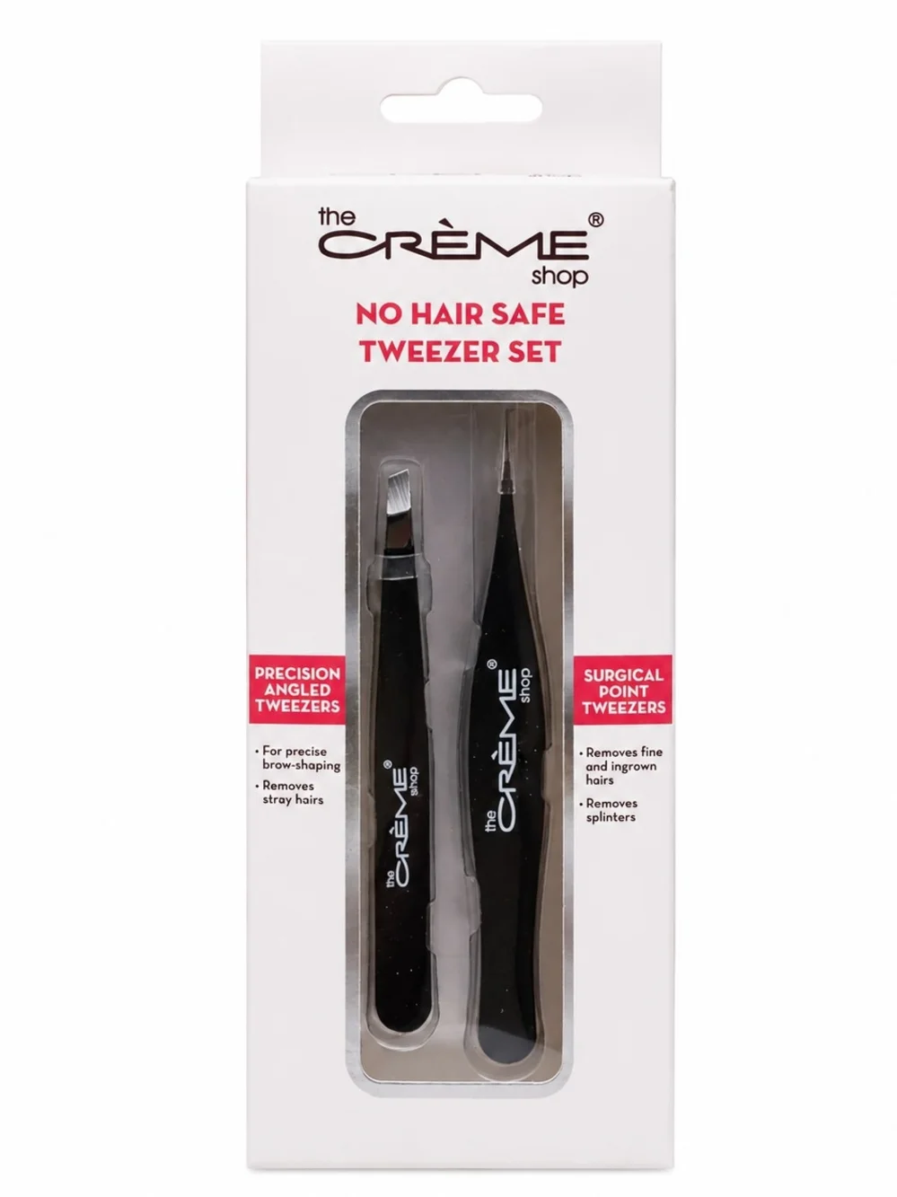 the CRÈME Shop Precision Tweezer Set - Black